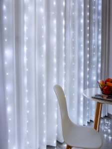 Огонек OG-LDG11 гирлянда-штора LED Белая холодная (3х1м,100 ламп,USB)